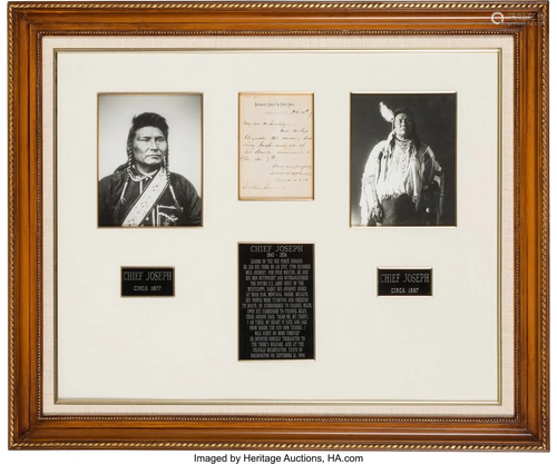 47294: [Chief Joseph]. Military Letter to Treasury Secr