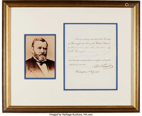 47237: Ulysses S. Grant Presidential Pardon Signed. On