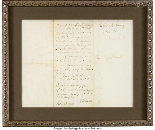 47221: Abraham Lincoln Autograph Endorsement Signed. O