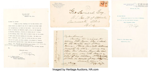 47260: William H. Taft Autograph Letter Signed with Two