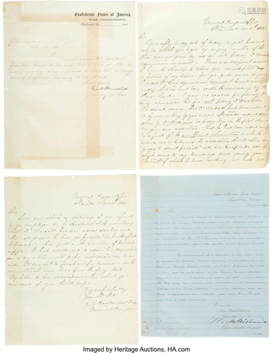 47068: [Civil War-Hospitals]. Autographed Letters Signe