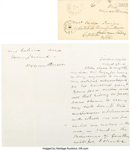 47196: Martin Van Buren Autograph Letter Signed with Fr