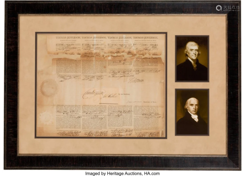 47179: Thomas Jefferson Four-Languages Ship's Passport