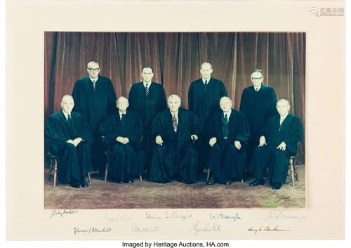 47047: Burger Supreme Court Signed Photograph. 13