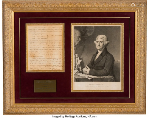 47178: Thomas Jefferson Autograph Letter Signed While S