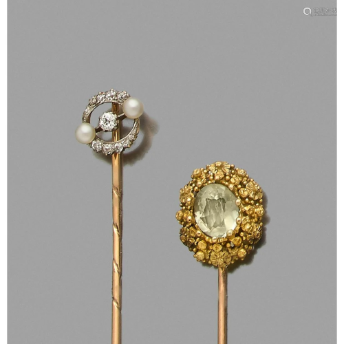French work from the 19th century Two 18k yellow gold