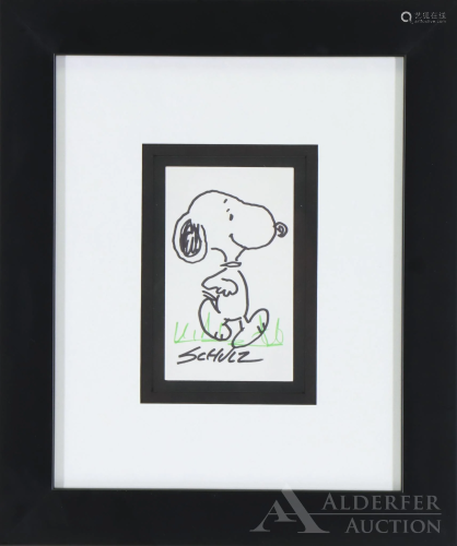 Peanuts Original Drawing of Snoopy