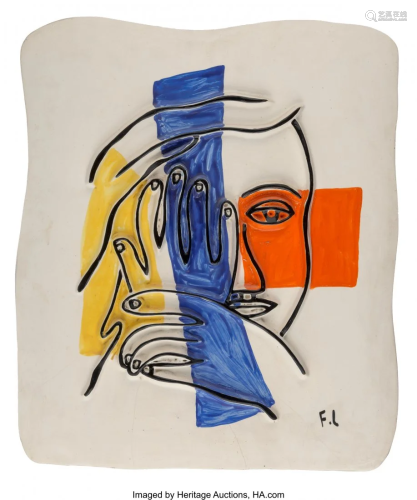 40068: Fernand Léger (1881-1955) Visage Aux Deux Mains