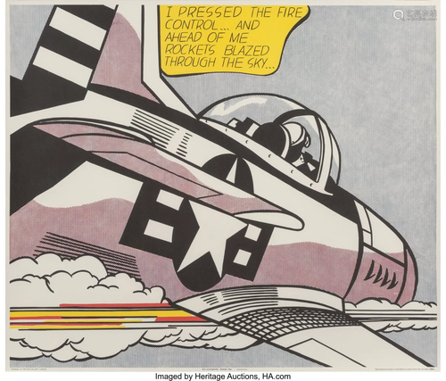 40070: After Roy Lichtenstein Whaam!, diptych, 1967 Off