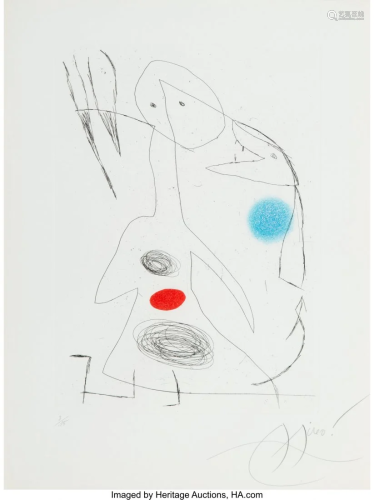 40079: Joan Miró (1893-1983) L'ultime Menace, from Hom