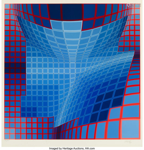 40133: Victor Vasarely (1906-1997) Galaxy, 1979 Screenp