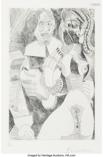 40102: Pablo Picasso (1881-1973) Pl. 225, from La séri