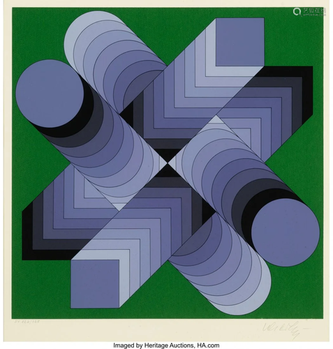 40136: Victor Vasarely (1906-1997) Optical Composition,