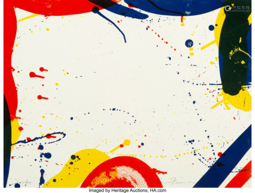 40044: Sam Francis (1923-1994) Untitled, from 9, 1967 L