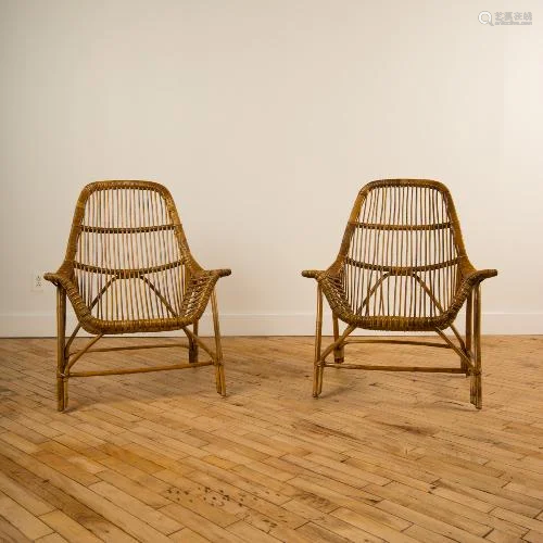 A PAIR OF GEORGES COSLIN FOR GERVASONI CHAIRS