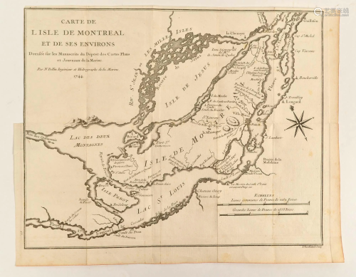Bellin, Jacques-Nicolas - Carte de l'Isle de Montreal