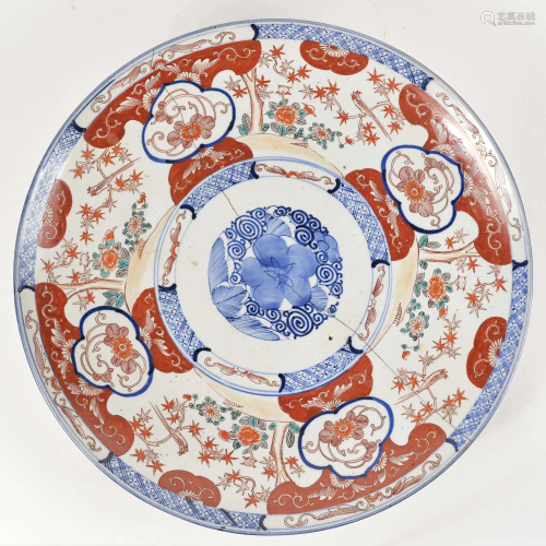 Large antique Imari plate - c.1800