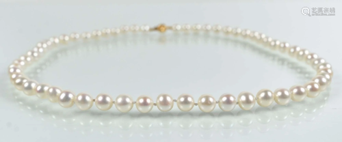 Freshwater pearl necklace, replacement value of $950