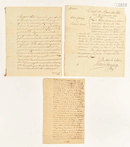 Three notarial acts from Quebec, Lower Canada - 1793,