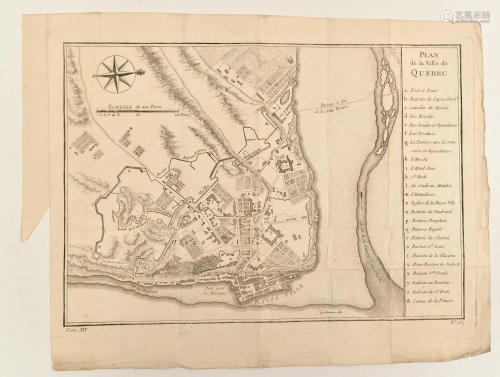 Bellin, Jacques-Nicolas - Plan de la ville de Québec -