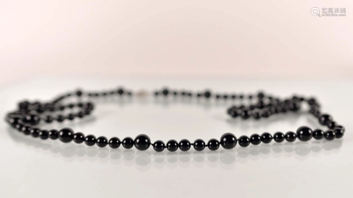 Onyx pearls necklace with diamonds, replacement value