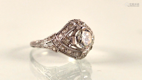 Platinum Ladies Ring with Diamonds, replacement value