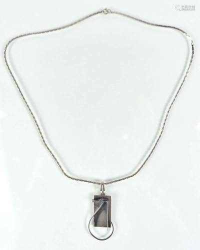 Lobel, Paul A, - Vintage sterling silver necklace -