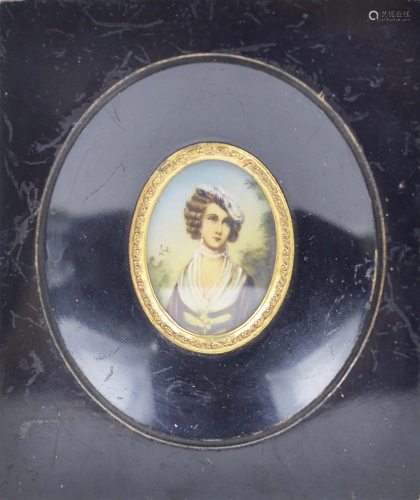Miniature, young woman - c.1850