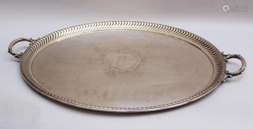 Large oval Silver tray