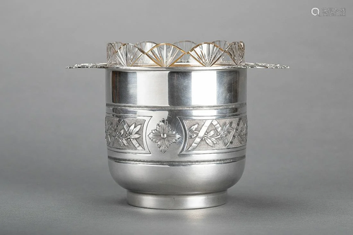 French silver ice bowl