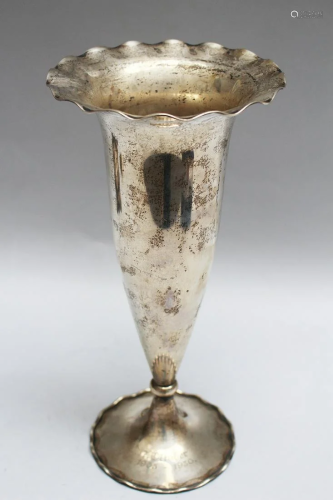 Large silver German vase