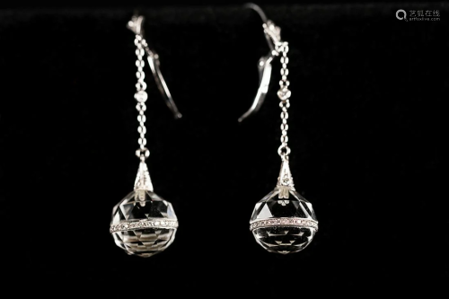 Pair of White Gold 750 earrings