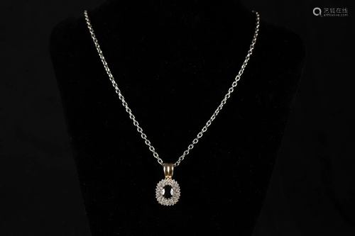 Necklace with gold pendant