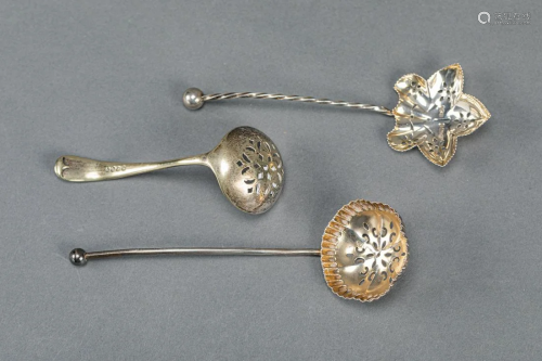 2 English silver spoons