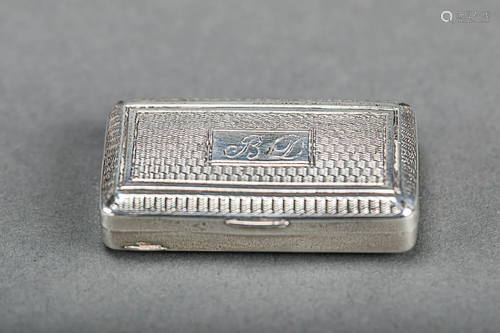 Silver snuff box vinaigrette