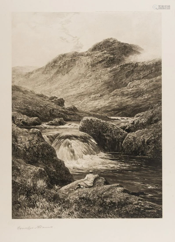 Adams (Douglas), After. The Salmon Leap, photogravure,