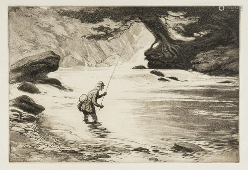 Soper (George) Salmon Fishing: four works, aquatints,