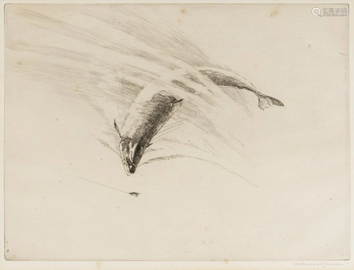 Wilkinson (Norman) The Lure [Salmon about to take fly];