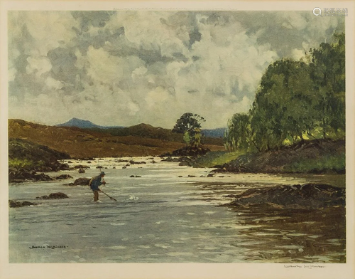 Wilkinson (Norman) [Trout Fishing on the Garry], offset