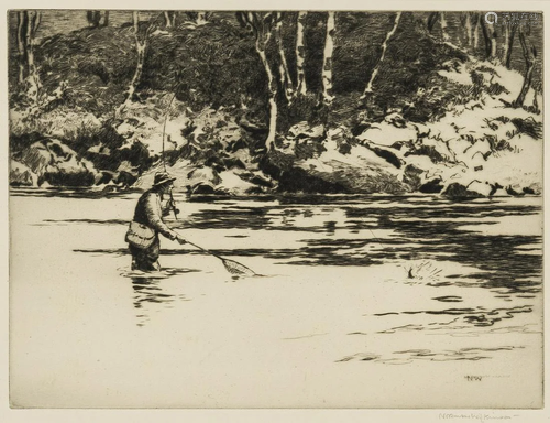 Wilkinson (Norman) A Spey Pool; Trout Fishing on the