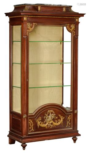 A Louis XVI style mahogany display cabinet, H 181 - W