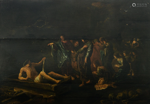 The resurrection of Lazarus, 83 x 120,5 cm