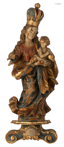 Madonna and Child, 18thC, H 83 cm