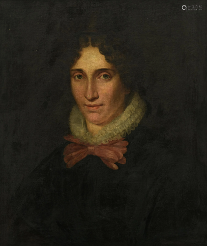 The portrait of a charming lady, 19thC, 53 x 64 cm