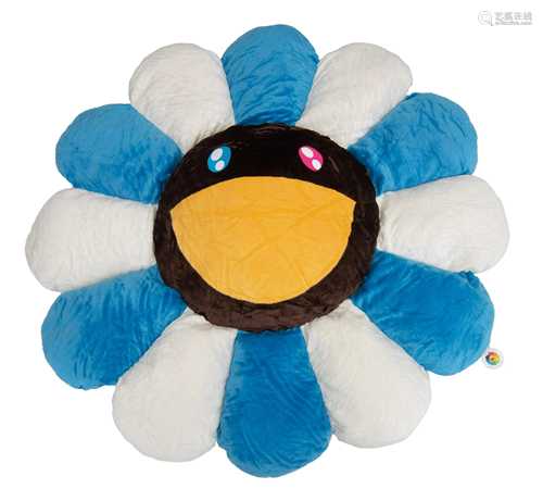 Takashi Murakami, XXL Flower Cushion (light blue), ø