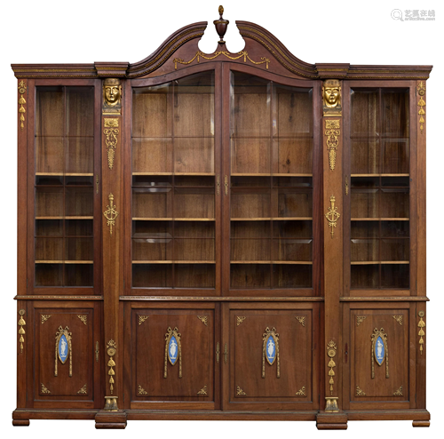 A very large and imposing Empire style mahogany library