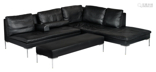 A large 'Charles' sofa with bench, design by Antonio