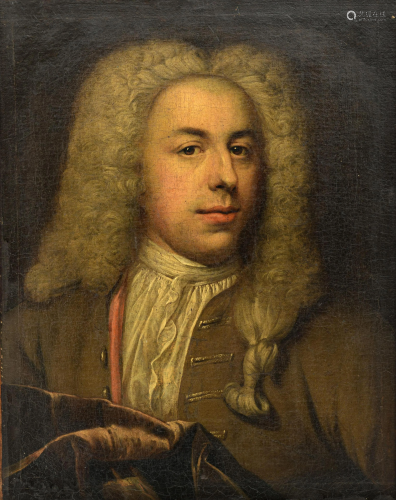 The portrait of a nobleman wearing a wig, early 18thC,
