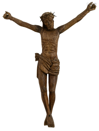An oak sculpture of Corpus Christi, H 107 cm