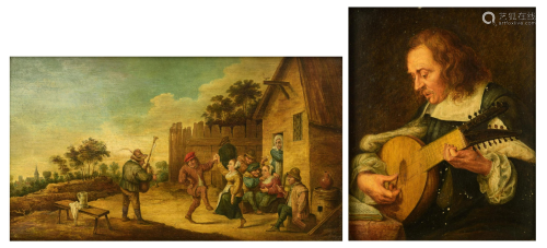 Two works in the manner of 17thC masters of the Low